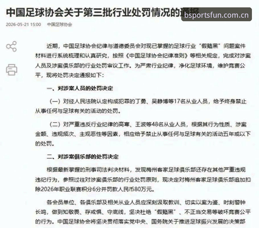 终身禁足vs五年禁赛：足协第三批禁足名单全面对比，BSports体育竞猜视角下的中国足球反腐风暴